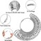 Ring Sizer Tool Including Ring Mandrel &#x26; Ring Sizer Guage, 4 Sizes Ring Measurement Stick Metal Mandrel &#x26; Finger Sizing Measuring Tool Set for Jewelry Making Measuring